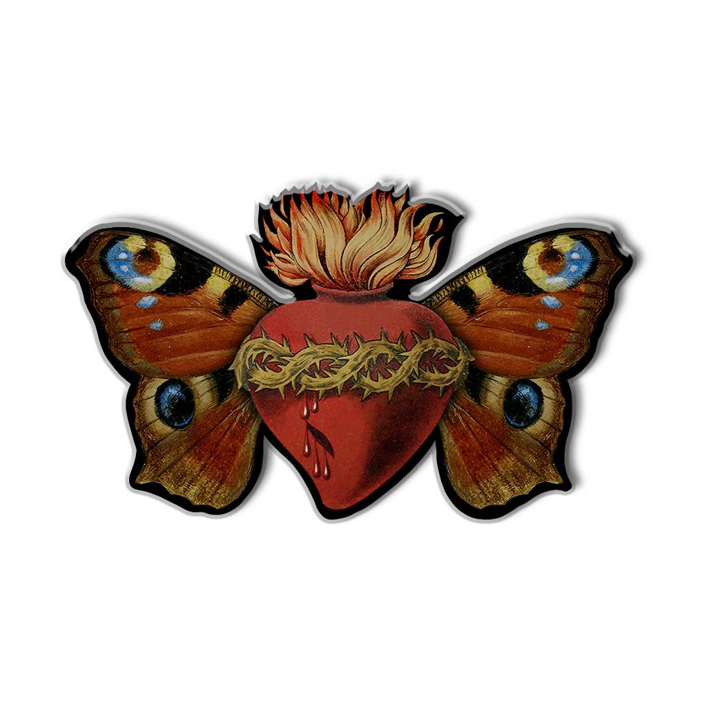 The Sacred Heart Butterfly Pin by Voglio Bene - Nocturne LLC