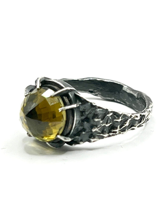 Tourmaline Ring with scales and fangs by Julian the 2nd - Nocturne LLC