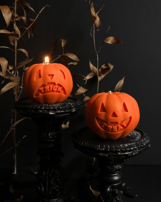 Trick or Treat Pumpkin Candle by Graveyard Wanders - Nocturne LLC