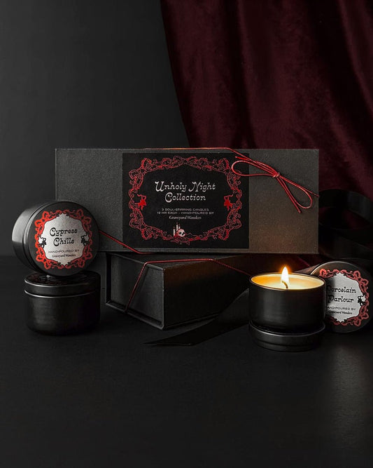 Unholy Night ~ 3 Candle Gift Set by Graveyard Wanders - Nocturne LLC