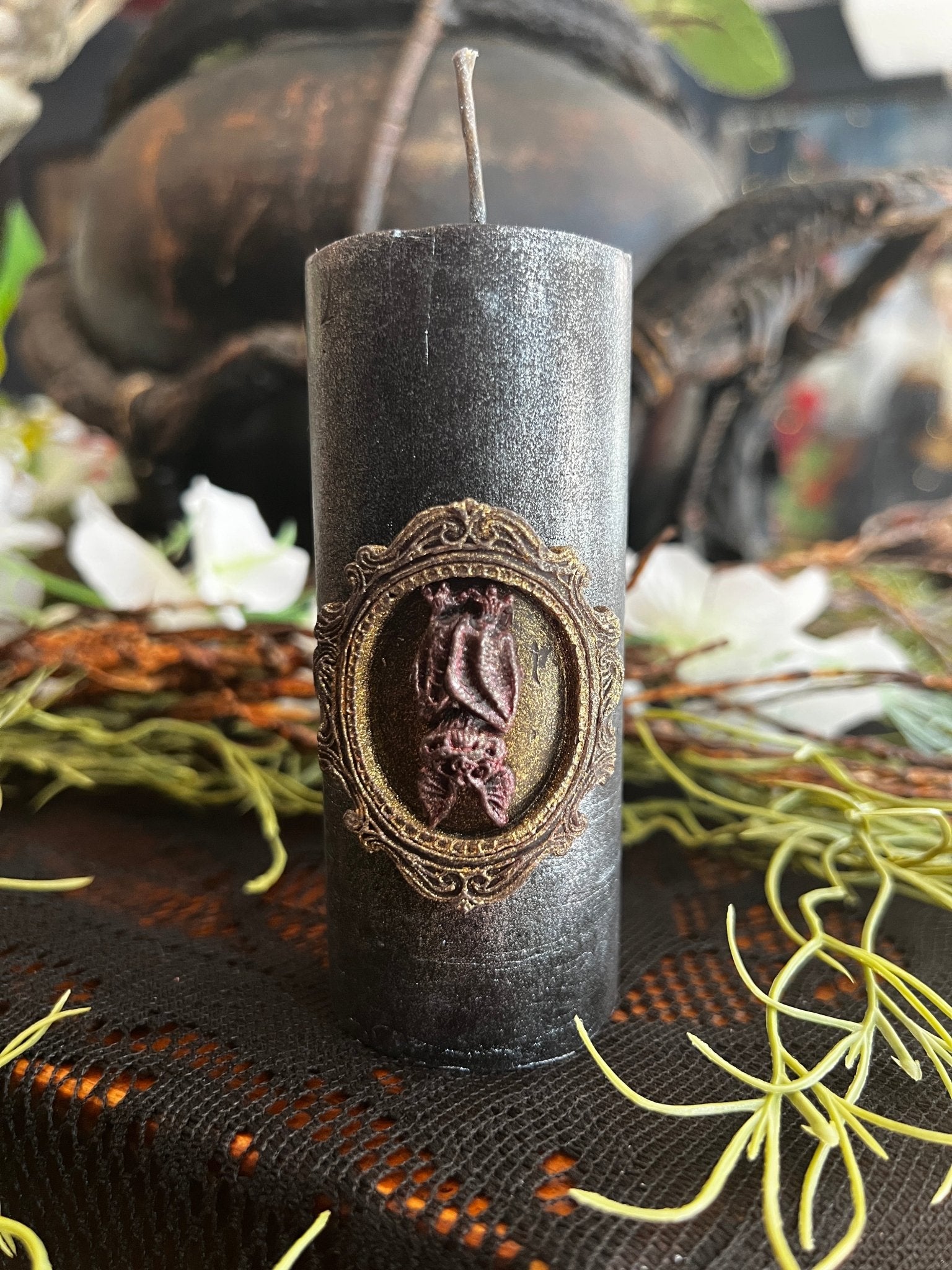 Victorian Bat Candle by Chthonic Star - Nocturne LLC